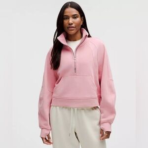 Lululemon NWT Half-Zip Oversized Scuba Hoodie in Pink Tide Sz M/L
